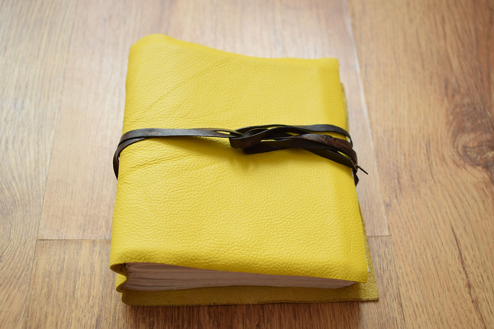 Thumbnail: Bright Yellow Leather A5 Diary/Journal