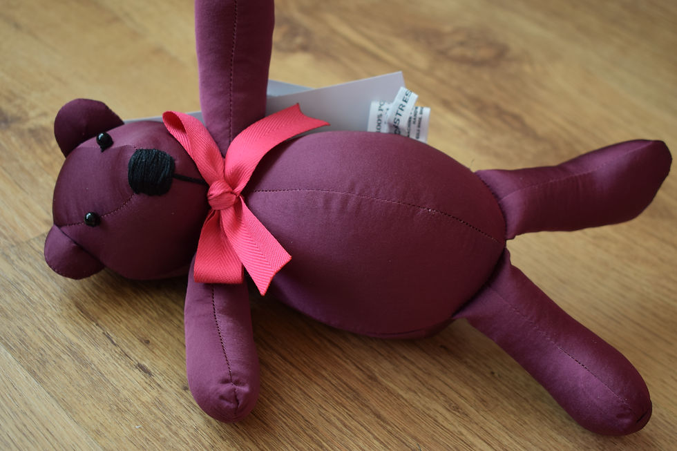 Purple Silky Satin Teddy Bear
