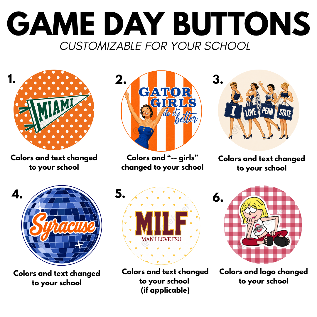 Custom Game Day Buttons