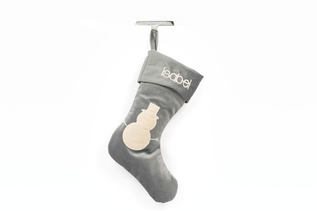 BOTA TERCIOPELO MUÑECO DE NIEVE