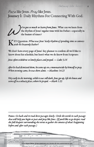 Thumbnail: Getaway Like Jesus - Pace Like Jesus. Pray Like Jesus. Digital Read & Study PDF