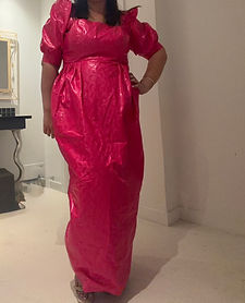 Robe bazin rose