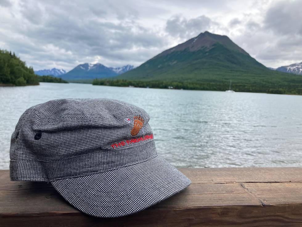 Thumbnail: TFL Bear Track and Salmon Skeleton Embroidered logo-Granny Hat