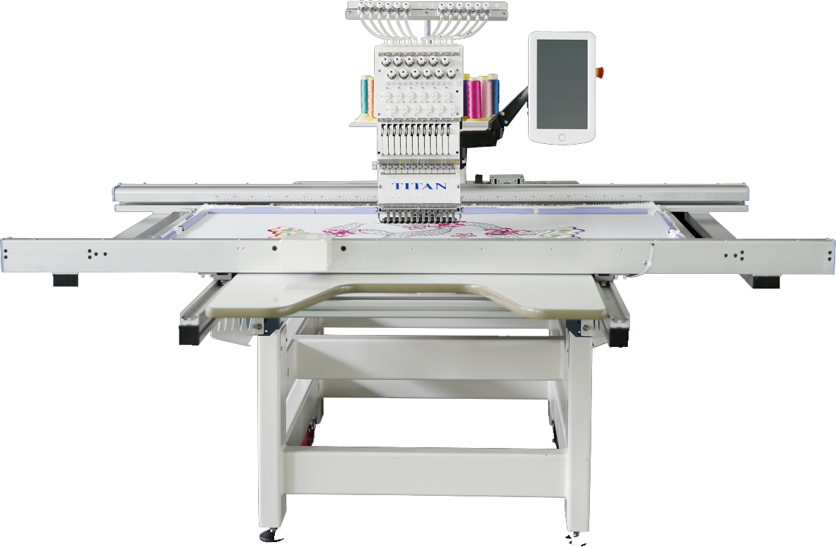Titan TNE-1501LW 15 color, single head LARGE FIELD embroidery machine