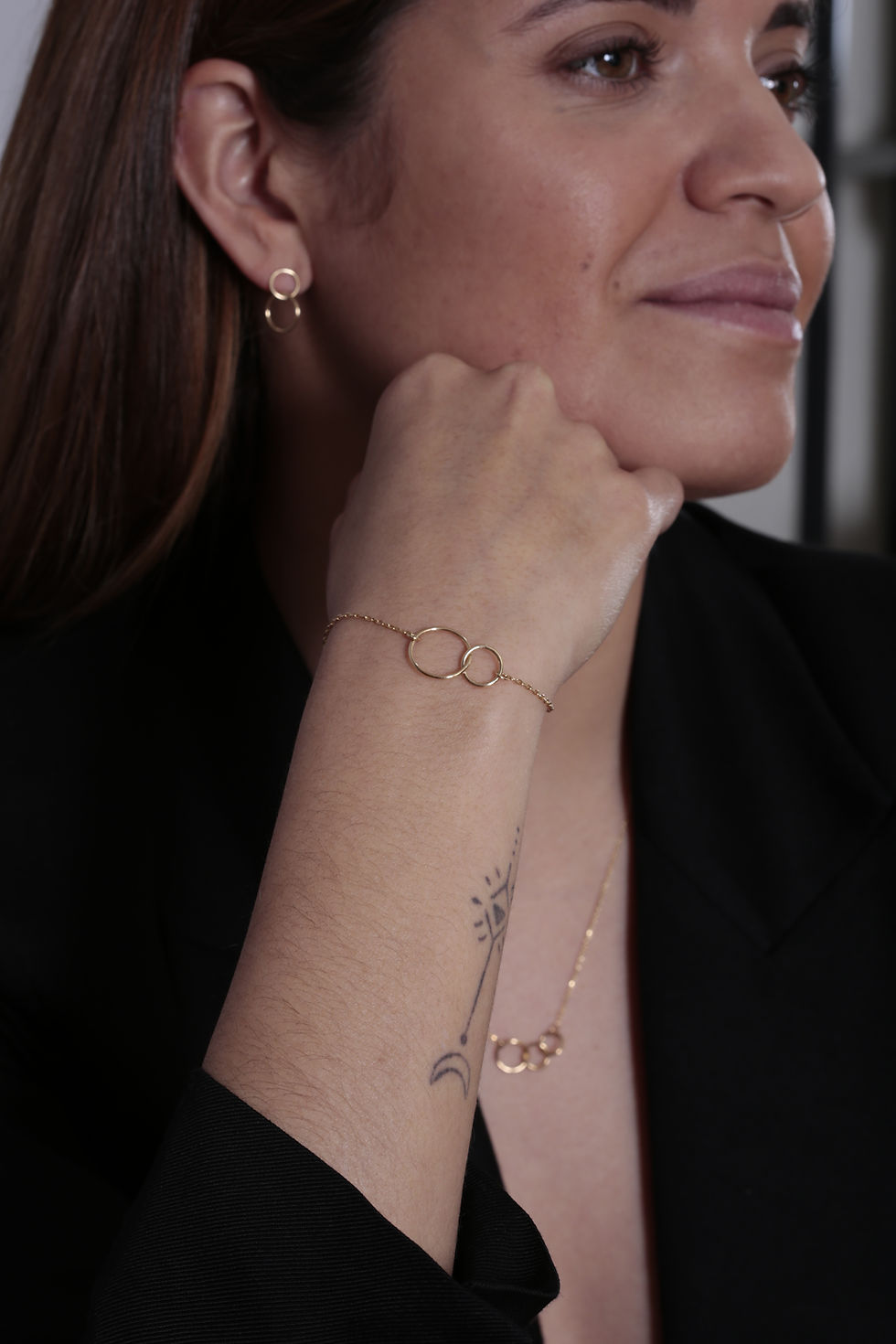 Miniatura: Pulsera Dos Aros Enlazados