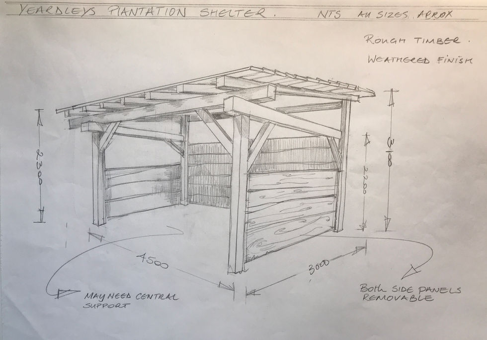 Slave shelter - Sketch. 