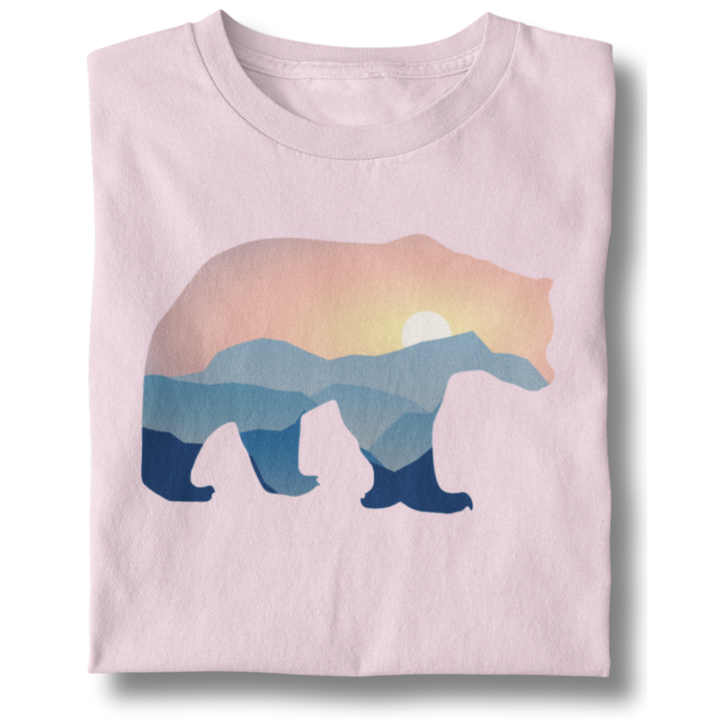 Cute Sunset Bear Kids Tee