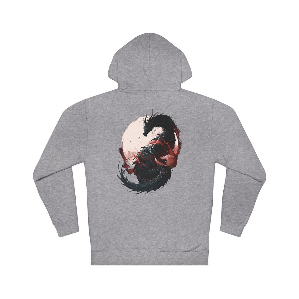 Thumbnail: White Sun Dragon Hoodie - Bookish Fantasy Apparel