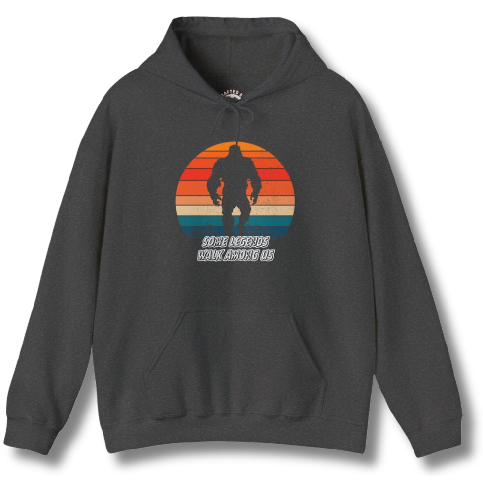 Thumbnail: Bigfoot Legend Walks Among us Retro Hoodie