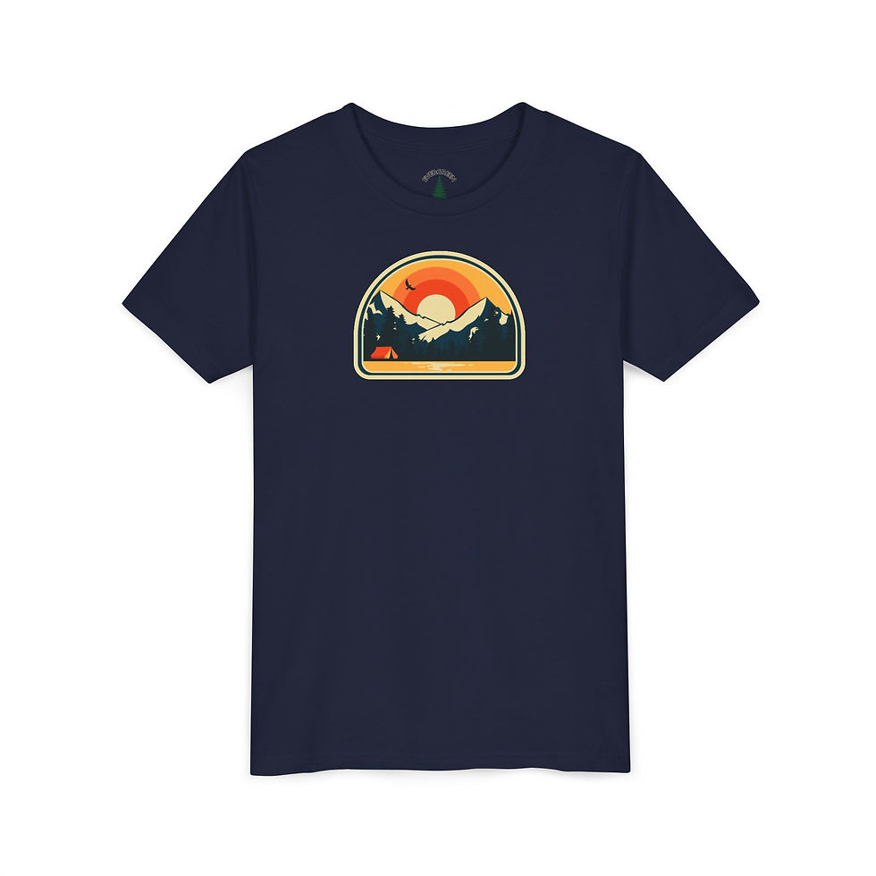 Thumbnail: Mountain Camping Sunset Youth Tee