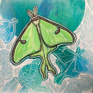 luna moth art