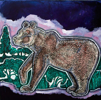 grizzly bear painting