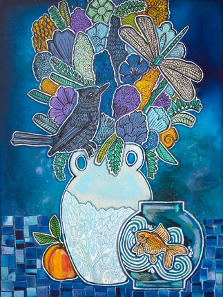 floral bouquet painting / still life painting