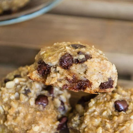 Galletas de avena con chispas de chocolate