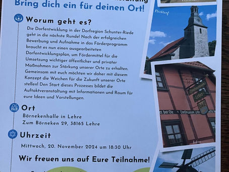 Dorfentwicklungsplan Schunter-Riede