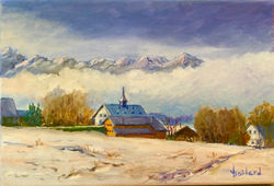 Village d'Ecoteaux sous la neige