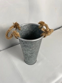 Thumbnail: Rustic Metal Bucket Vases