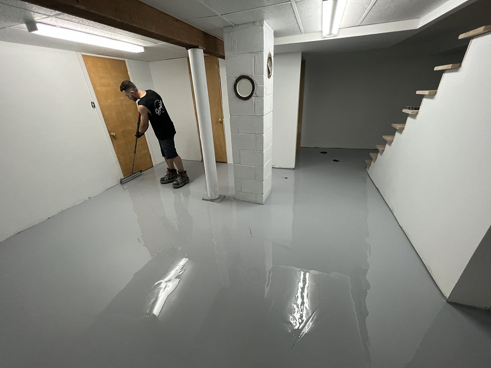 installation d'un époxy commerciale