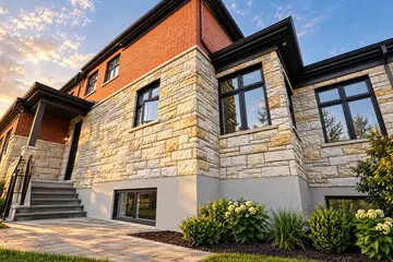 Crépi acrylique sur solage et façade de maison, Revêtement ProSurface à Trois-Rivières