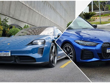Choque de Titãs Elétricos: BMW i4 M50 vs Porsche Taycan Turbo S