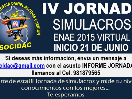 IV JORNADA DE SIMULACROS TIPO ENAE VIRTUAL