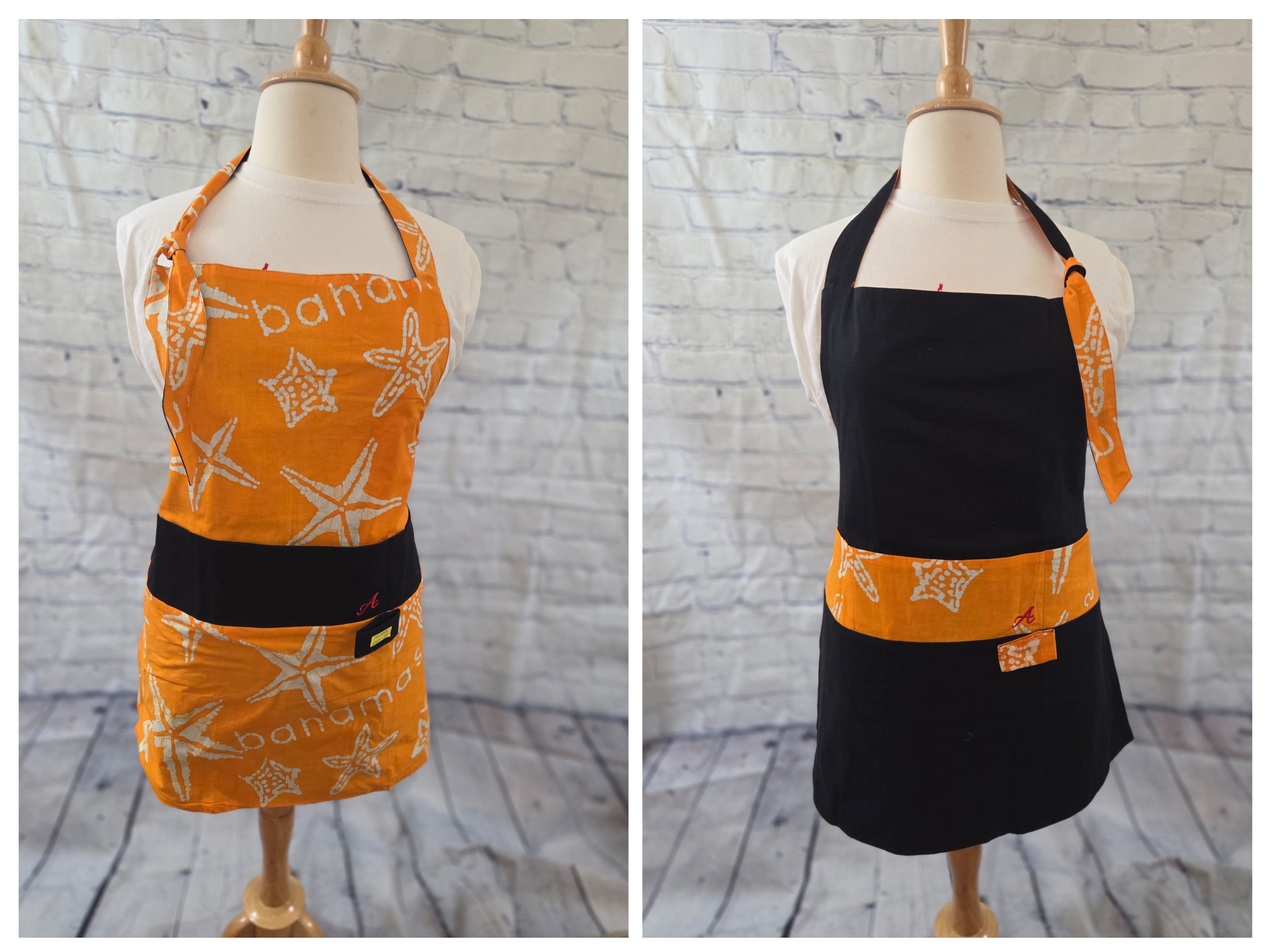 🥥Island Vibes Reversible Short Bib Apron