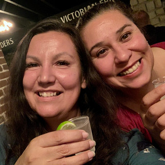 Sisters at 1800s Pub bar