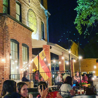 People at a German 1800s Bar in Hermann MO