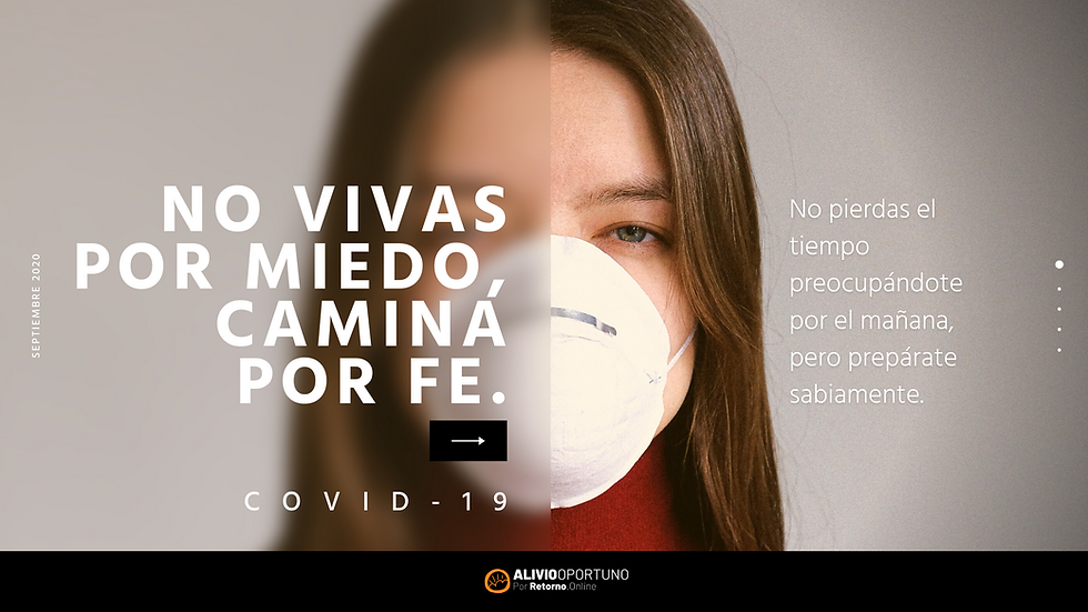 No vivas por miedo, camina por fe.