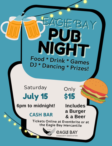 Pub Night is Back! July 15th