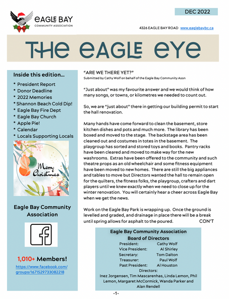 December Eagle Eye
