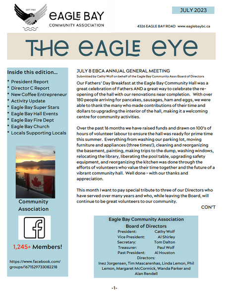 July Eagle Eye
