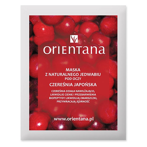 Maska jedwabna czereśnia japońska pod oczy ORIENTANA