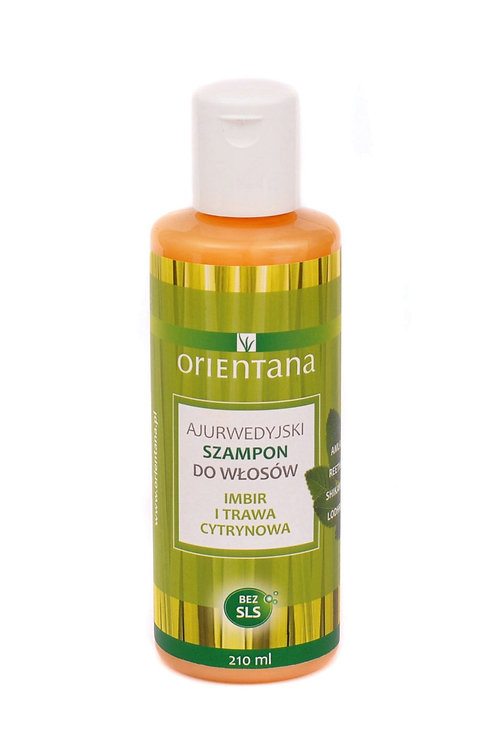 Ajurwedyjski Szampon Imbir i Trawa Cytrynowa 210ml ORIENTANA