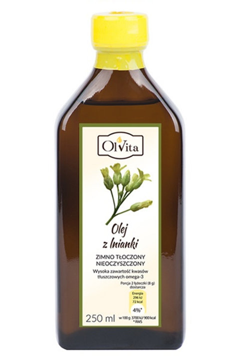Olej z lnianki (rydzowy) zimno tłoczony 250ml
