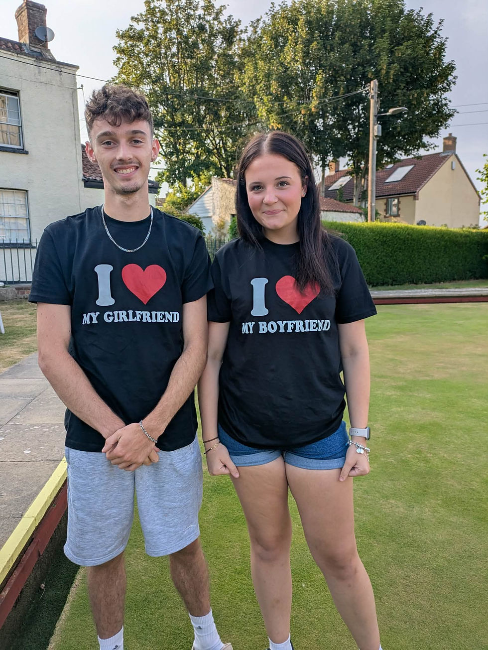 Dave's grandson Alexander and his girlfriend Grace