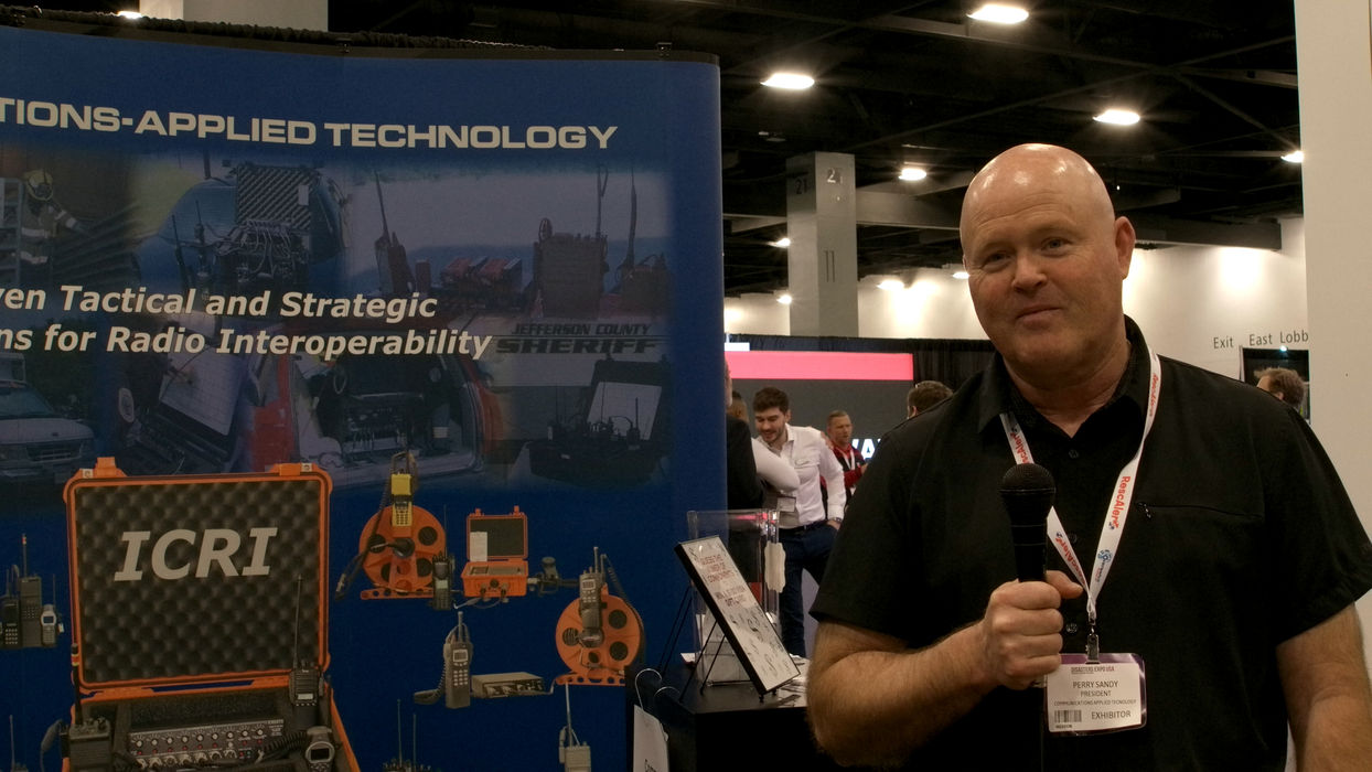 still of a man being interviewed