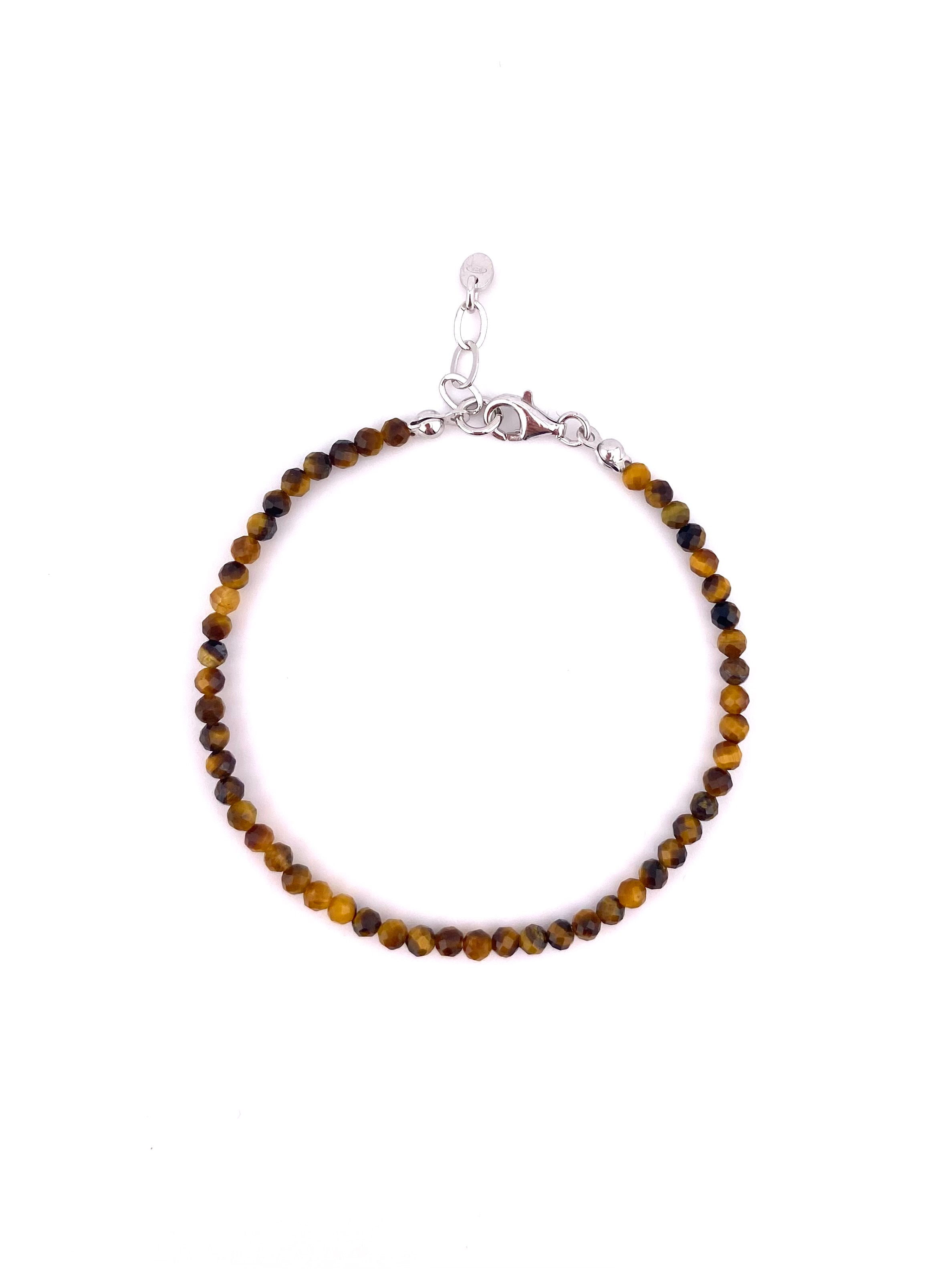 Bracciale in occhio di tigre 18 cm più estensione