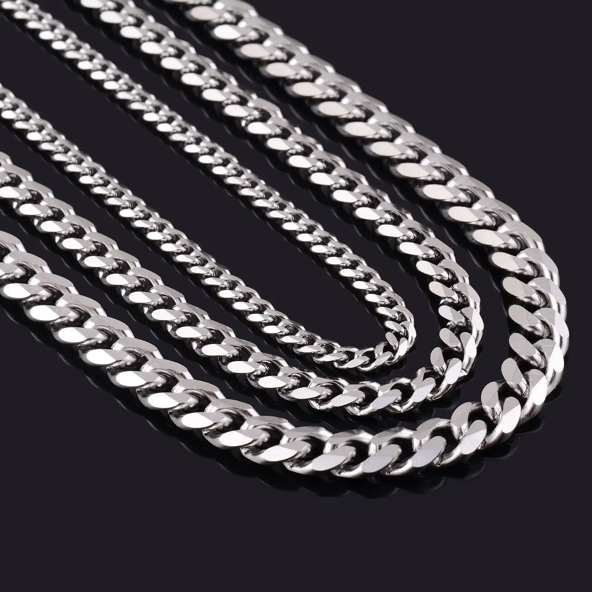 Never Fade 3.5mm-11mm Stainless Steel Cuban Necklace