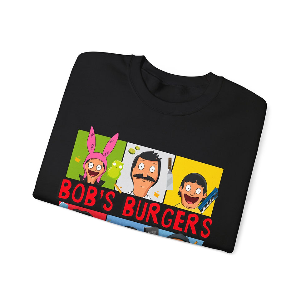 Thumbnail: Bob's Burgers Graphic Crewneck | Bob's Burgers Louise Gene Tina Linda Bob