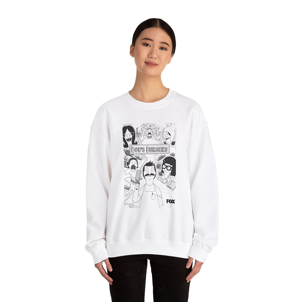 Thumbnail: Bob's Burgers Graphic Crewneck | Bob's Burgers Louise Gene Tina Linda Bob