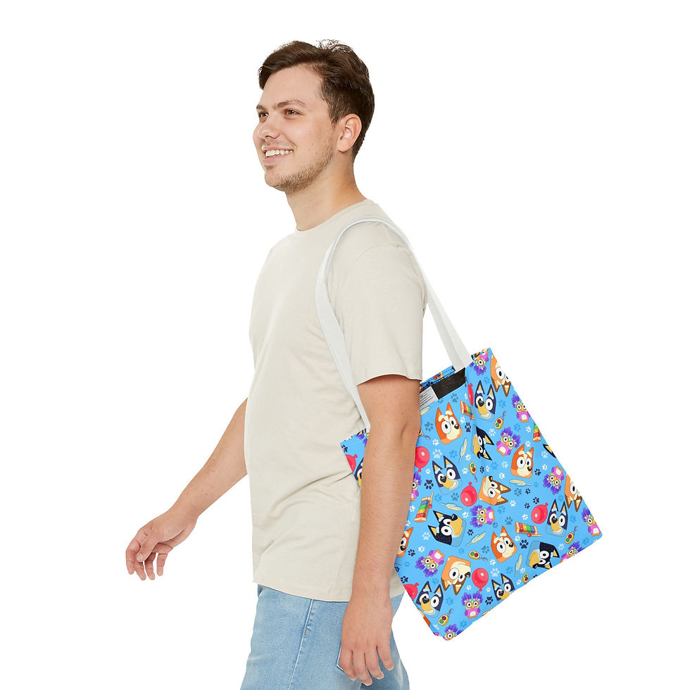 Thumbnail: Bluey Tote Bag | Bluey Chilli Bingo Bandit Tote Bag Gift For Her For Him