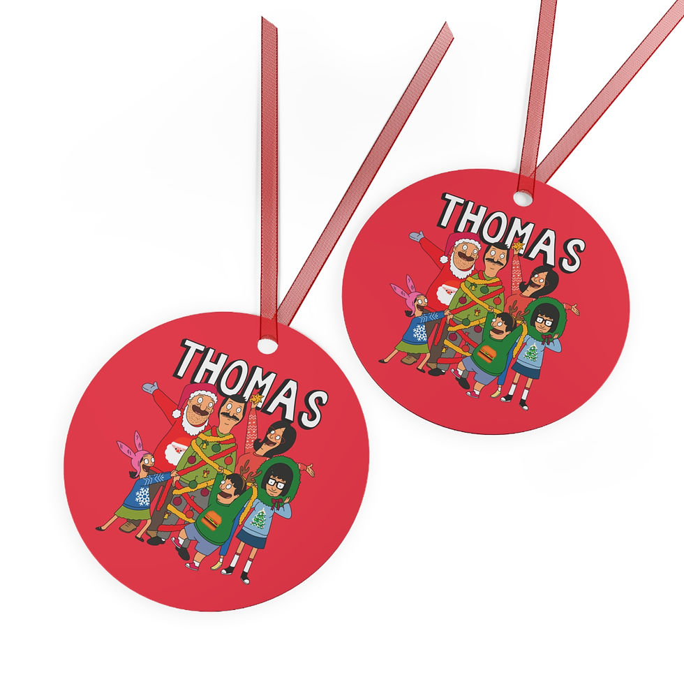 Thumbnail: Bob's Burgers Custom Name Metal Ornaments
