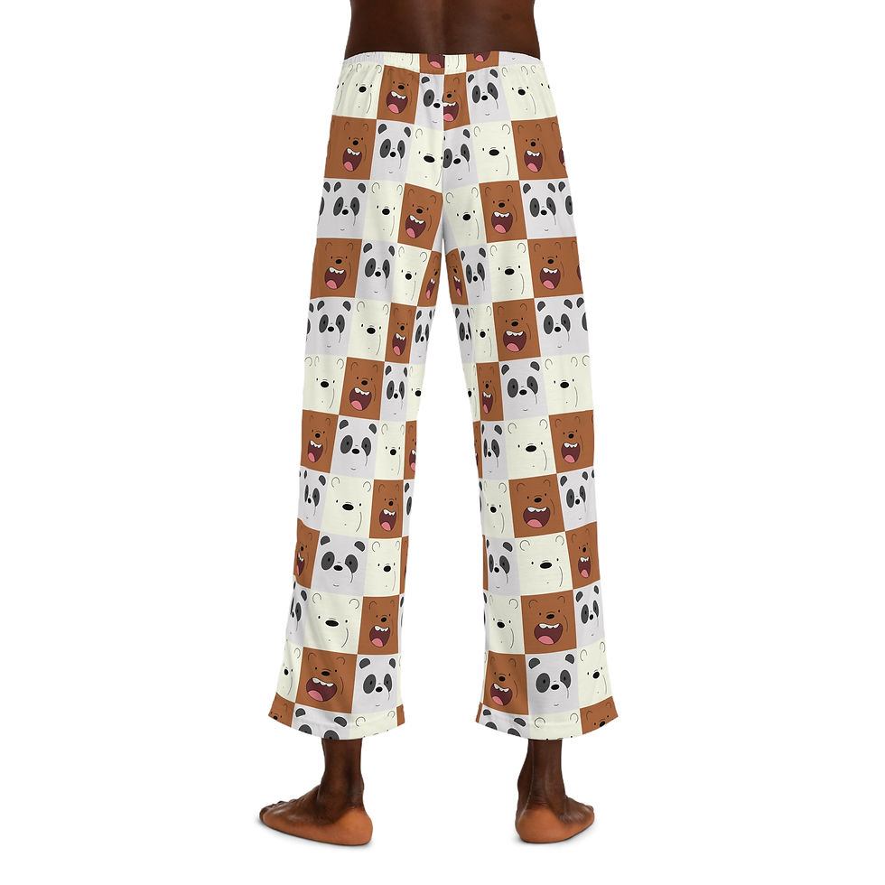 Thumbnail: We Bare Bears Pants | Men's Pyjama Pants Gift For Him Grizzly Panda Ice Bear