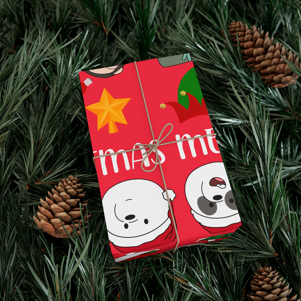 Thumbnail: We Bare Bears Christmas Wrapping Paper Gift Wrap Papers