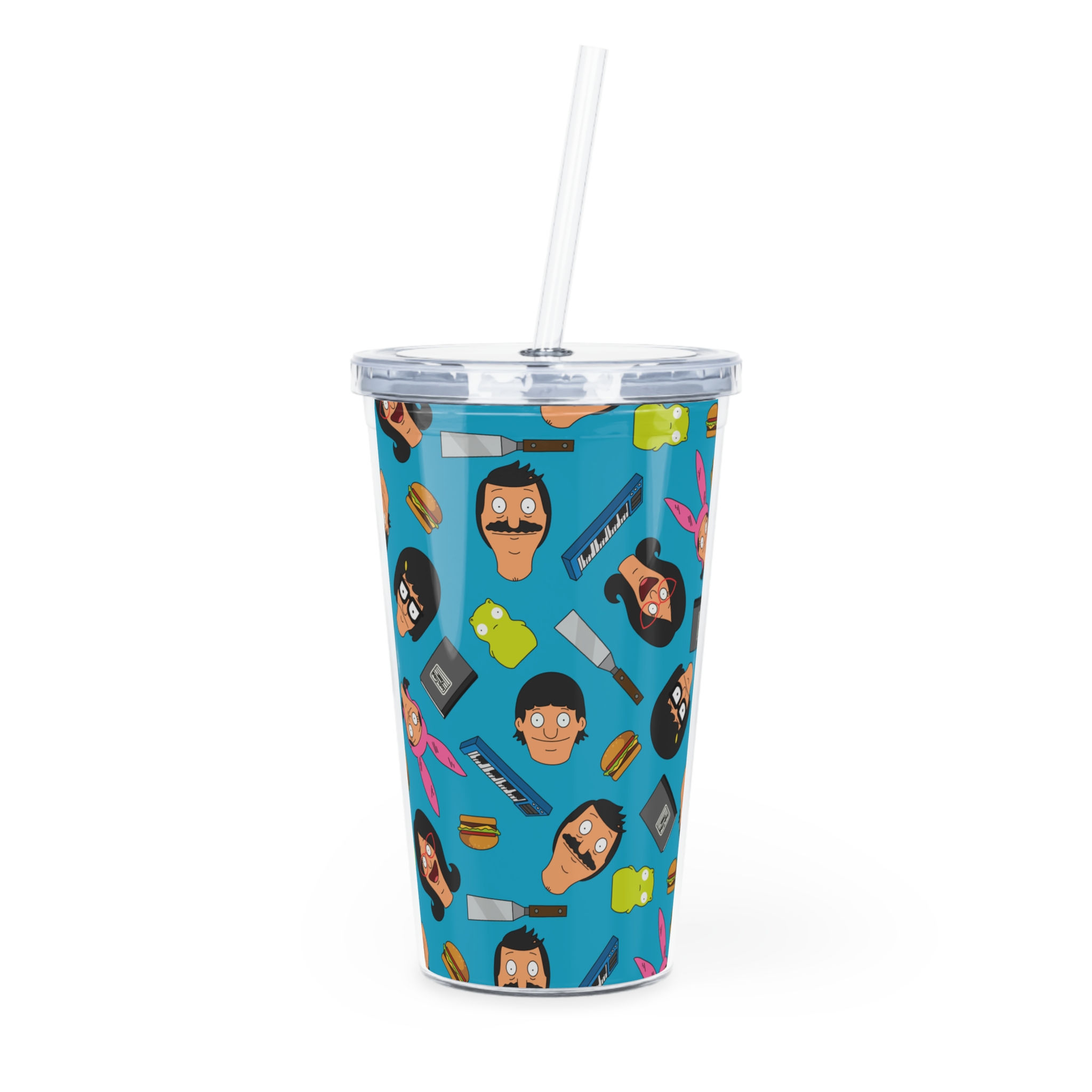 Bob's Burgers Tumbler | Bob's Burgers Plastic Tumbler with Straw Tina Louise Bob