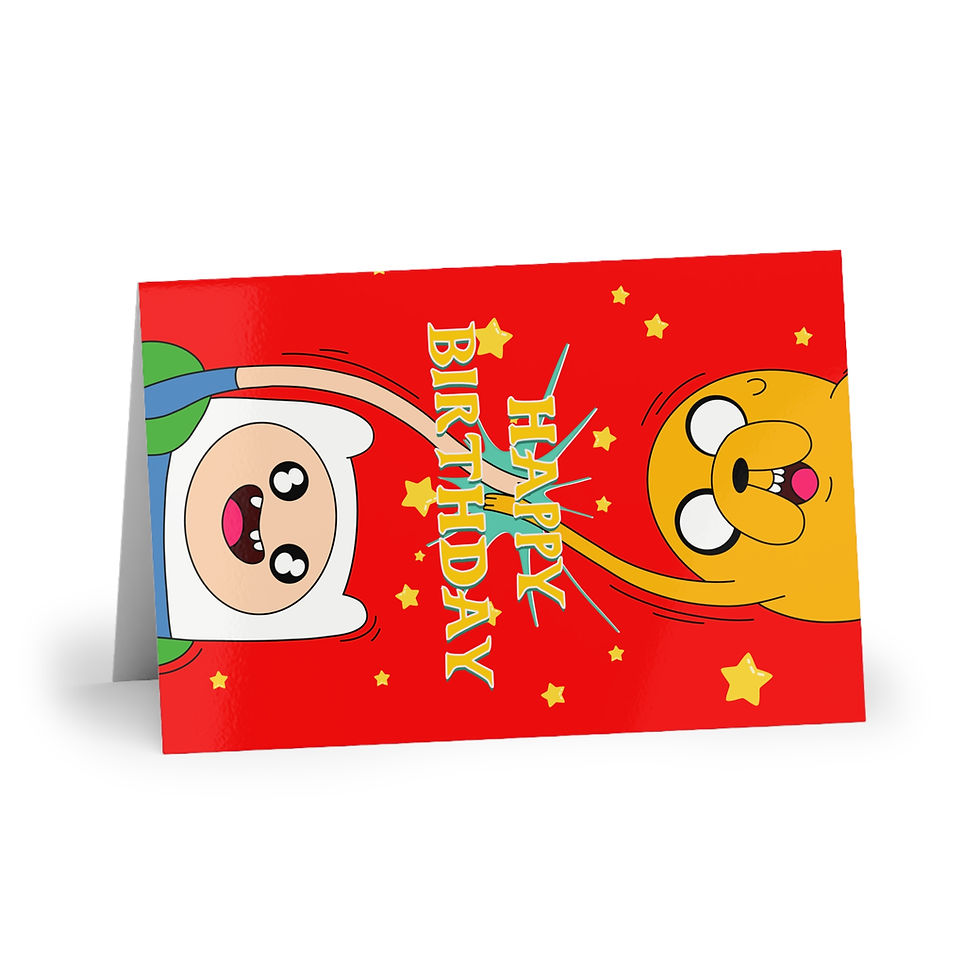 Thumbnail: Adventure Time Birthday Card | Finn The Human Jake The Dog Happy Birthday