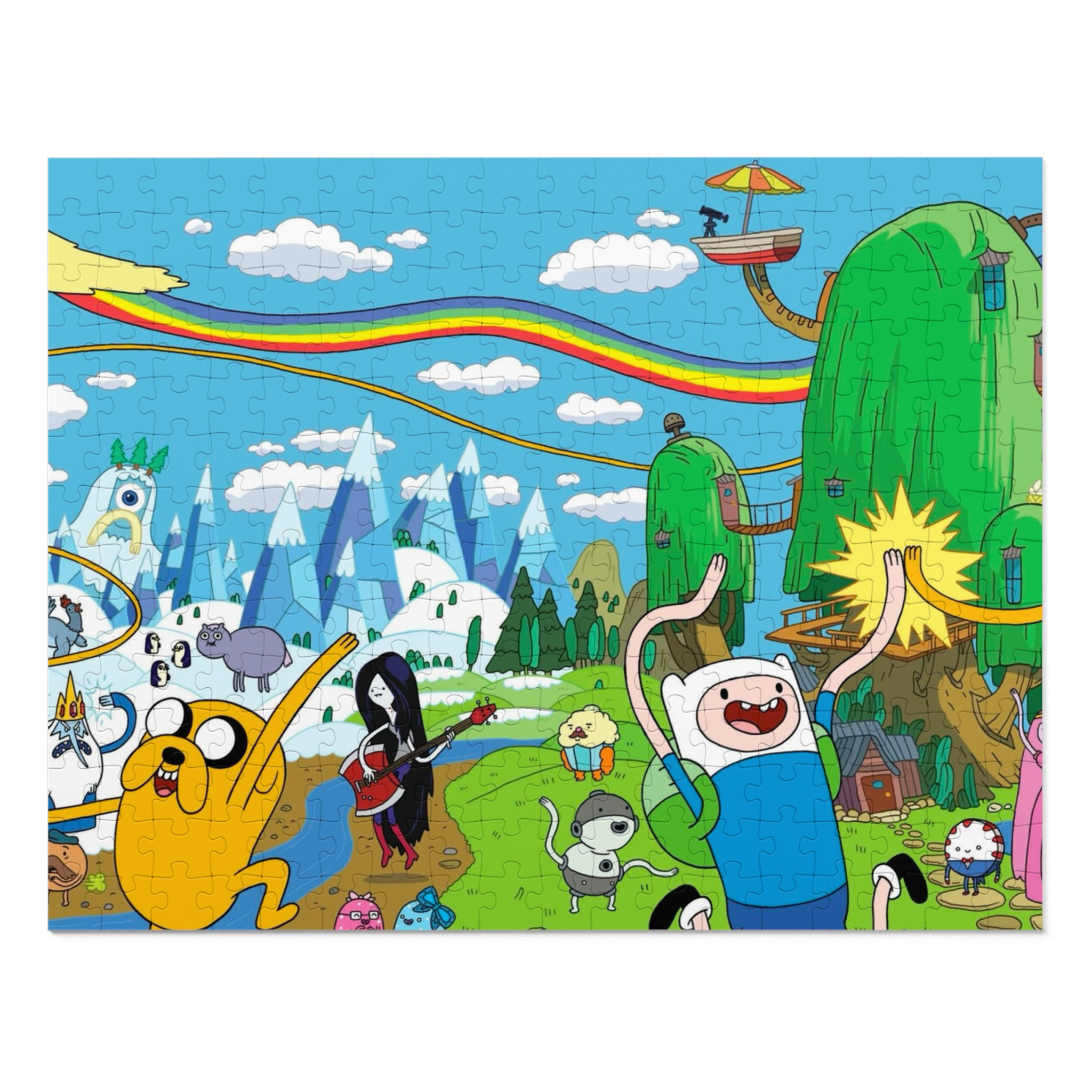 Adventure Time Puzzle | Jigsaw Puzzle Finn Jake Board Game Fun Gift For Her For