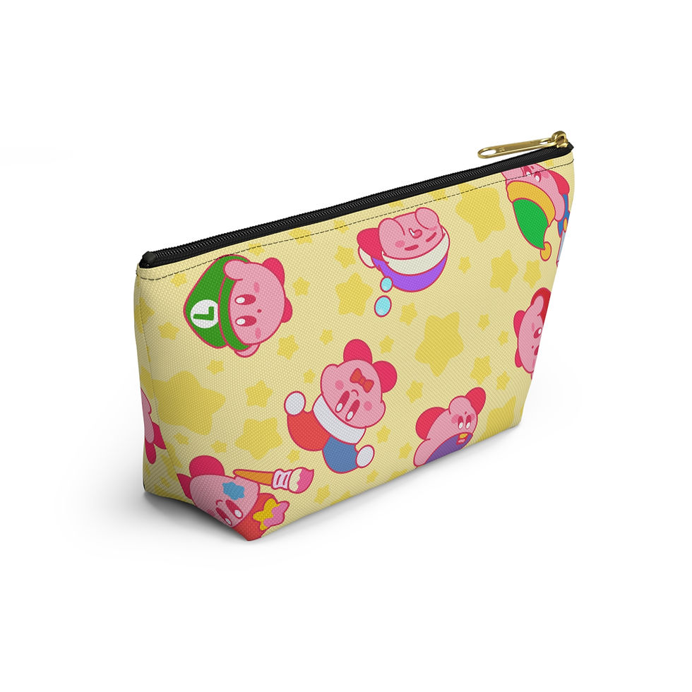 Thumbnail: Kirby Pouch | Kirby Accessory Pouch w T-bottom Video Games Gaming Cute Aesthetic