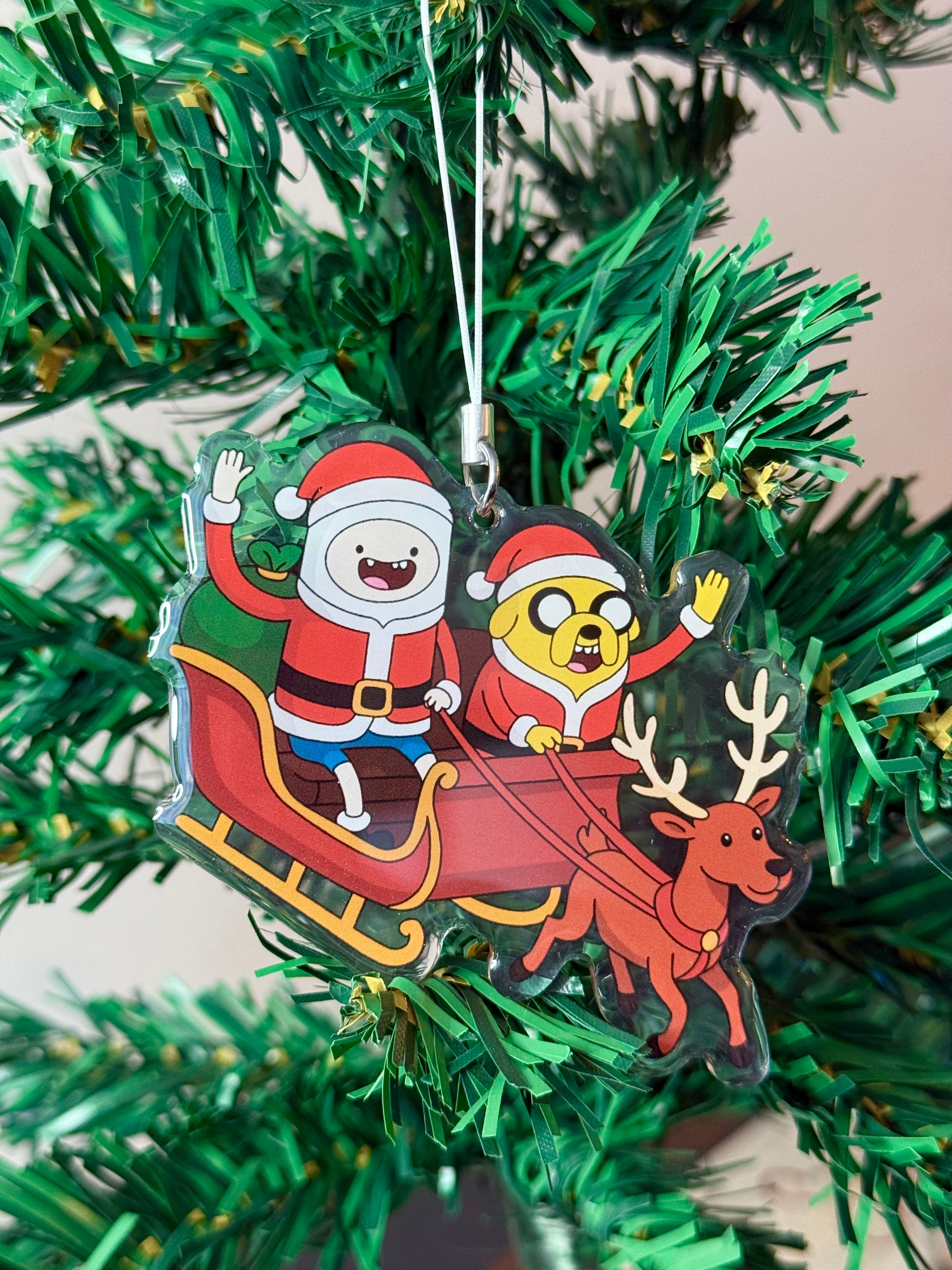 Adventure Time Christmas Ornament | Jake The Dog Finn The Human Christmas Santa